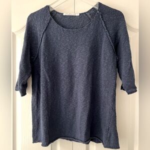 Lulu-B Women’s 3/4 Sleeve Round Neck Knit Sweater